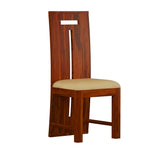 Maurice Solid Sheesham Wood High Back Chair (Natural Finish)